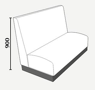 booth seating height 900
