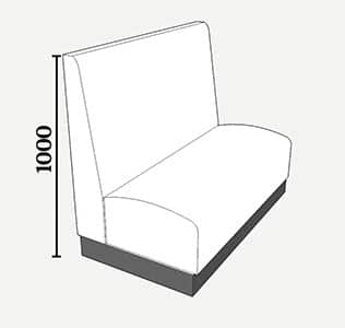 booth seating height 1000