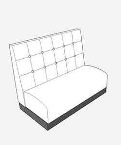 booth seating Deep Button (Square) style