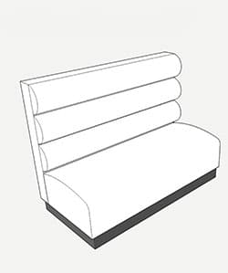 booth seating D-Shape (Horizontal ) style