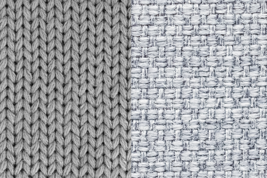 When is a woven fabric better than a knitted one in upholstery repair